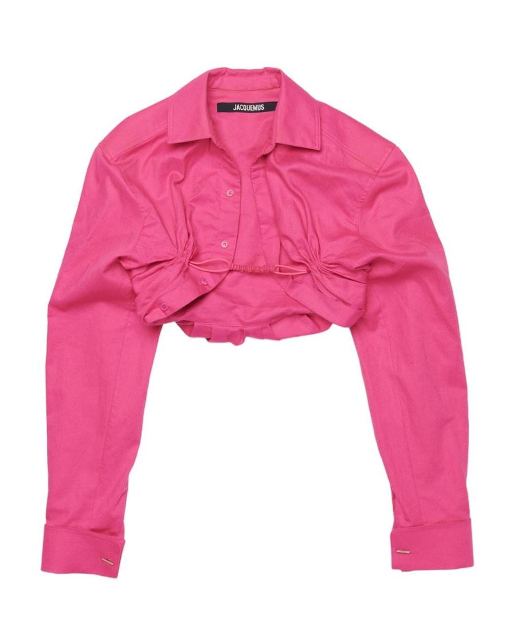 Jacquemus Pink Long Sleeve Short Shirt