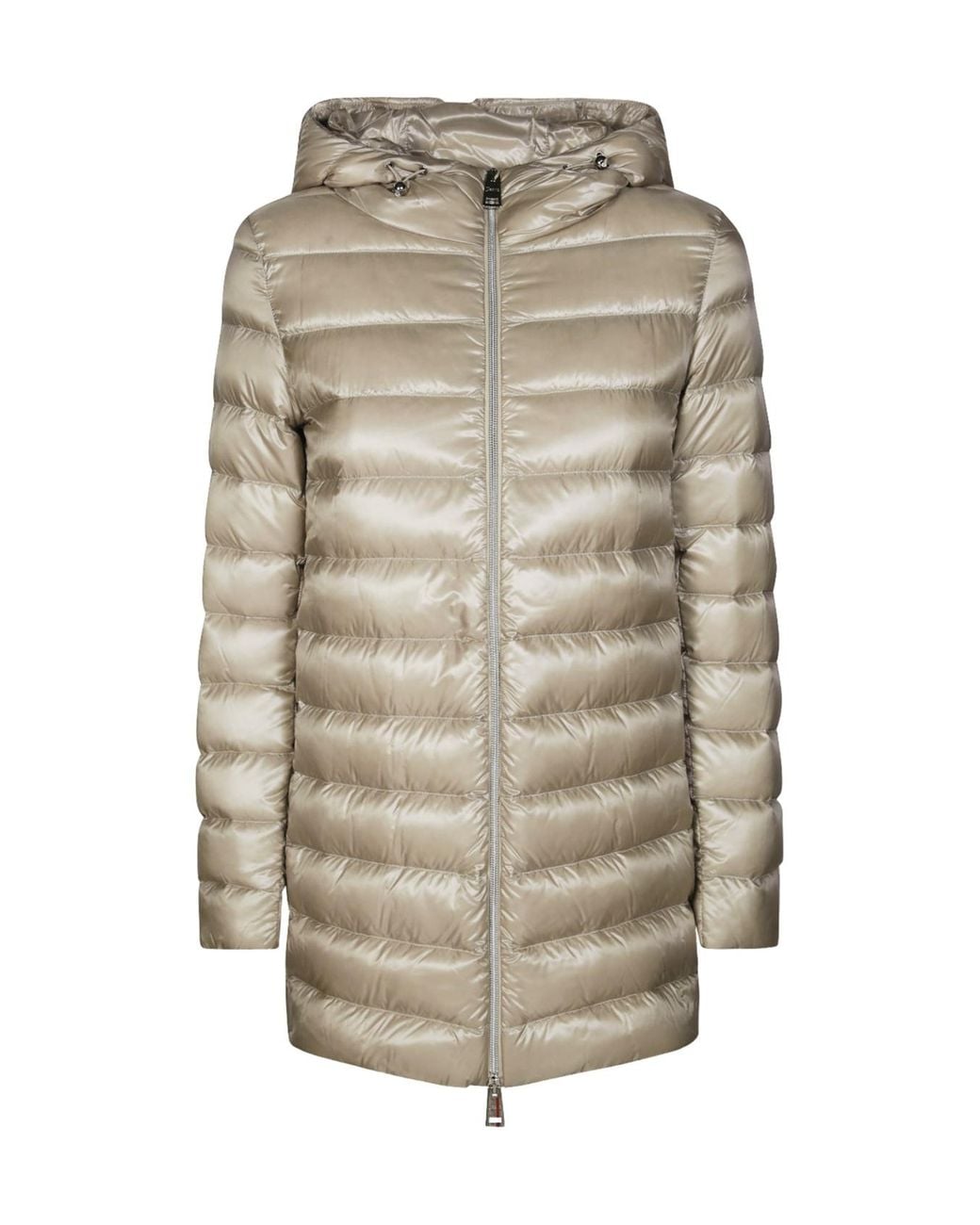 Herno Gray Hooded Down Jacket