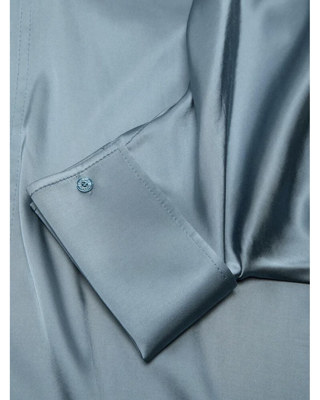 Acne Blue Satin Tunic Dress