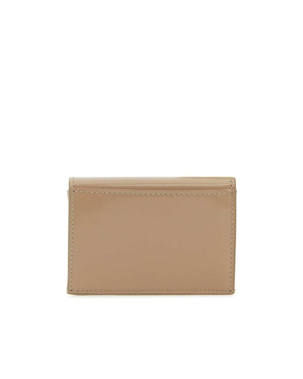 Ferragamo Natural Gancini Clasp Credit Card Holder