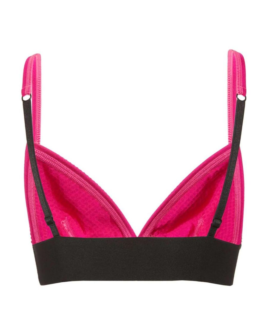 Dolce & Gabbana Pink Logo Jersey Triangle Bra Underwear