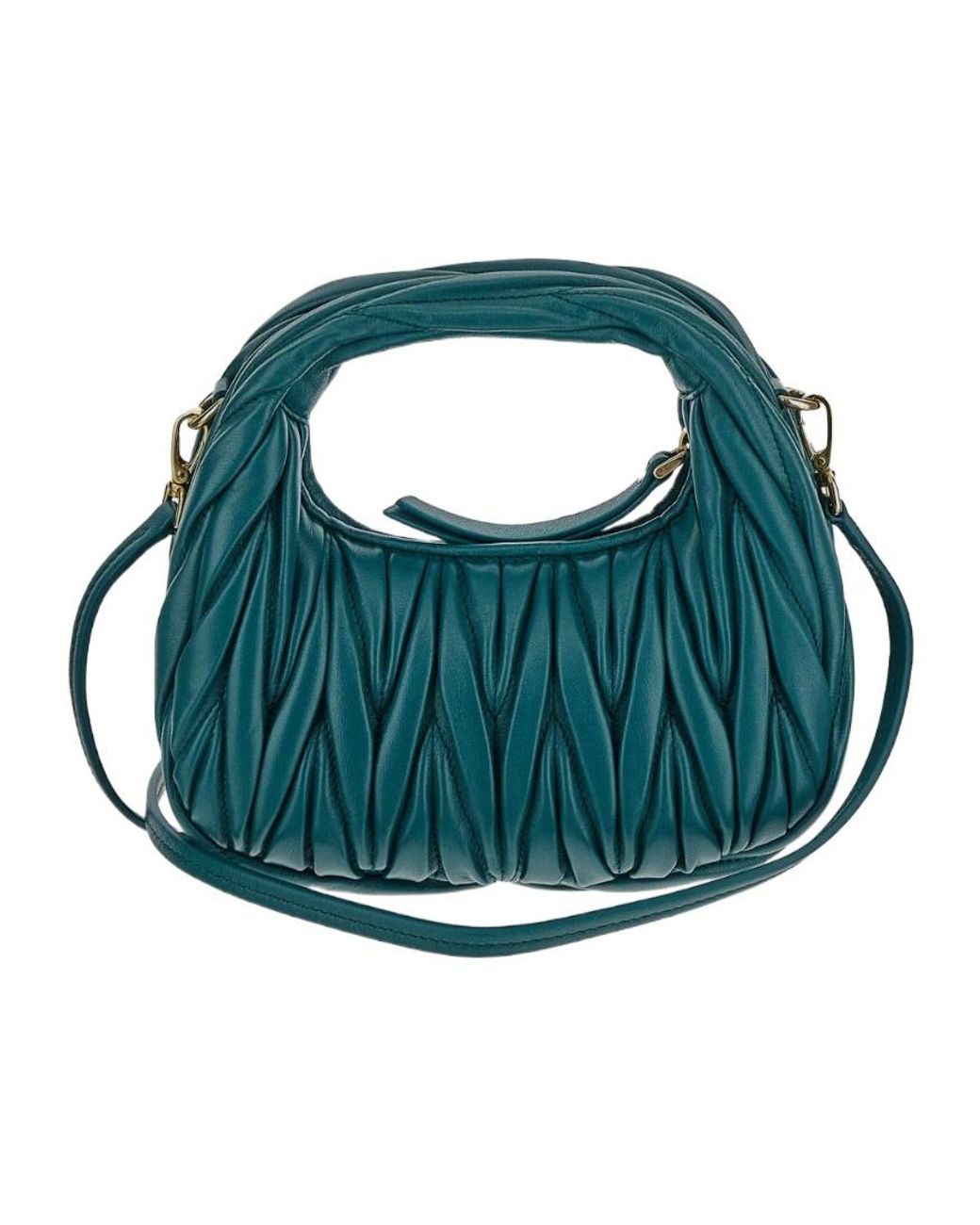 Miu Miu Green Half Moon Hobo Shoulder Bag