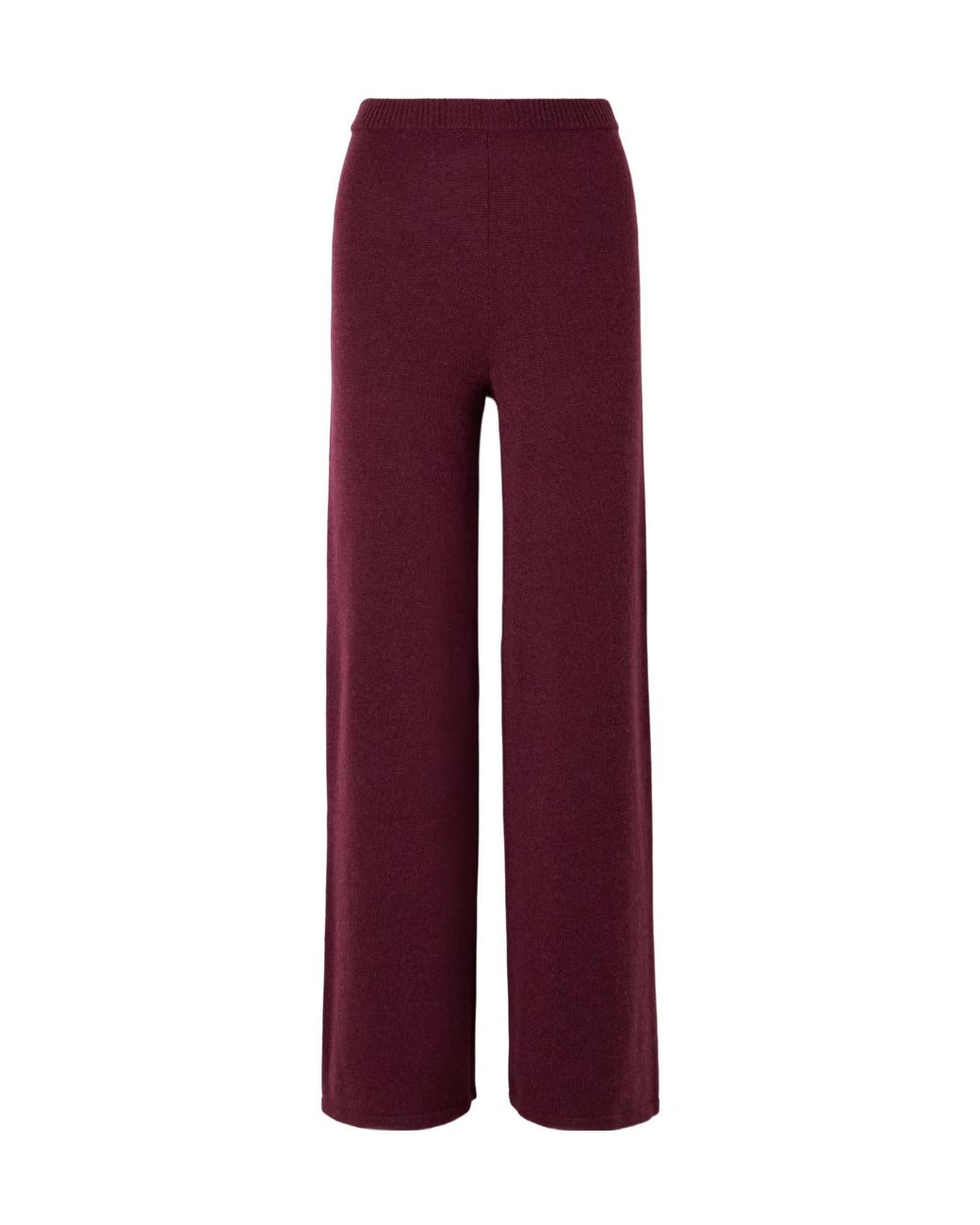 The Elder Statesman Red Juniper Cashmere Wide-Leg Casual Pants
