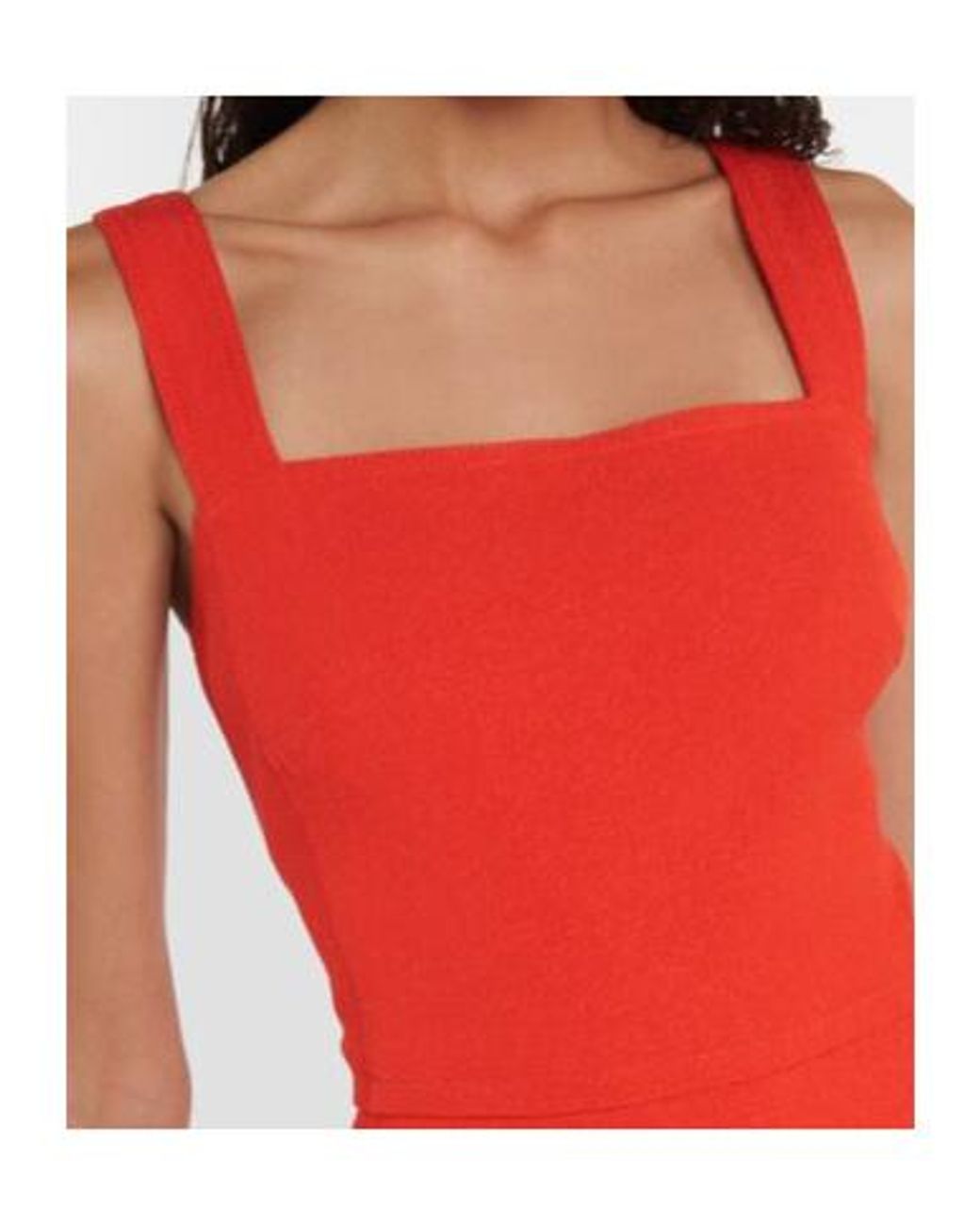 Tory Burch Red Bodycon Faille Midi Dress