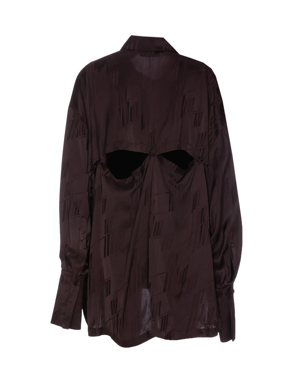 The Attico Purple The Kota Cut-Out Oversize Shirt
