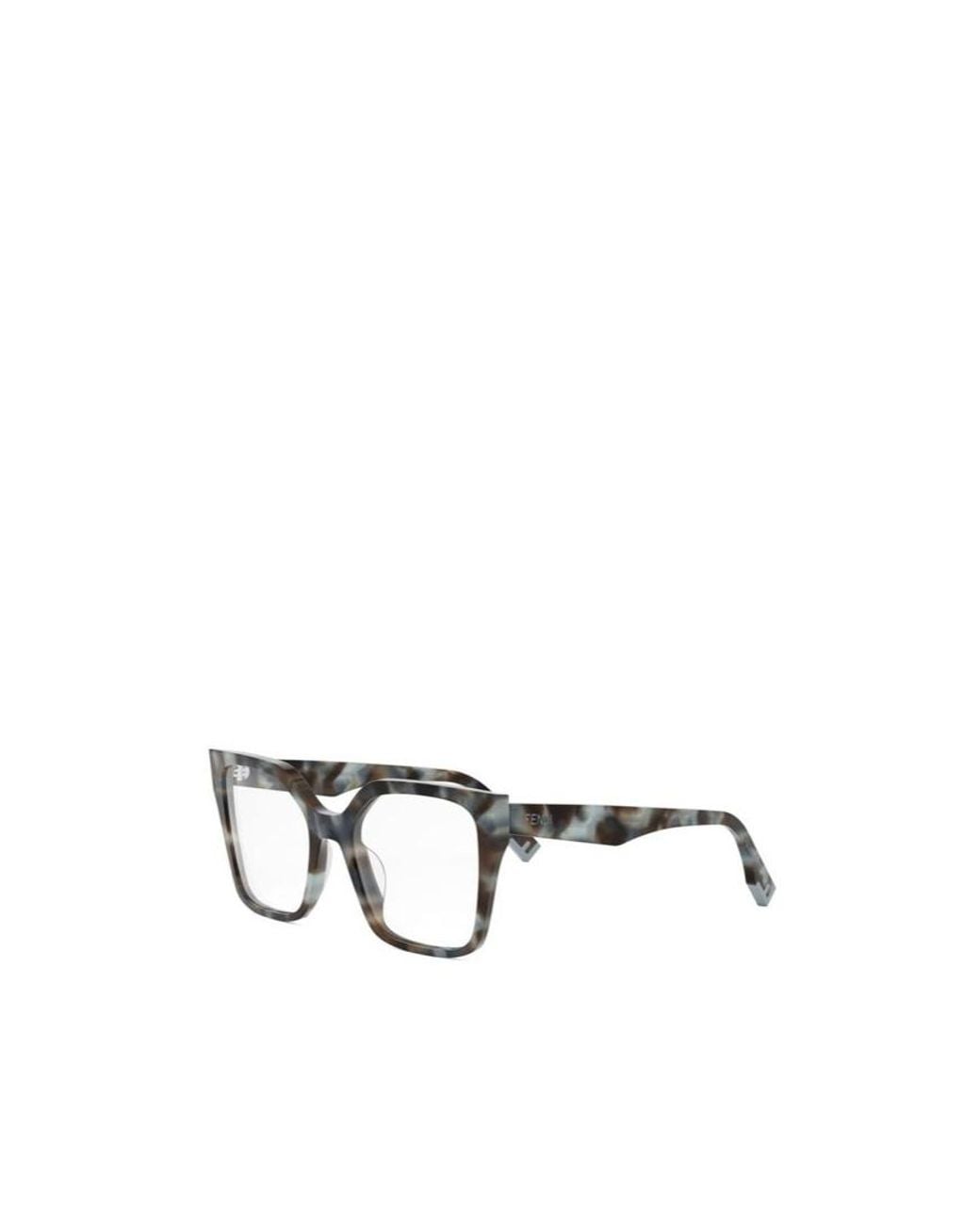 Fendi White Eyewear Square Frame Glasses