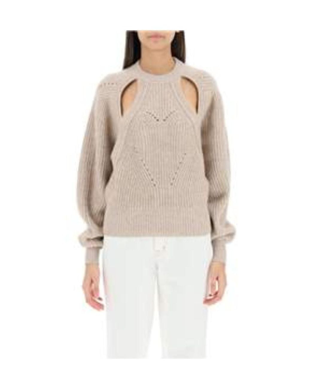 Isabel Marant Natural Palma Cashmere Open Back Sweater