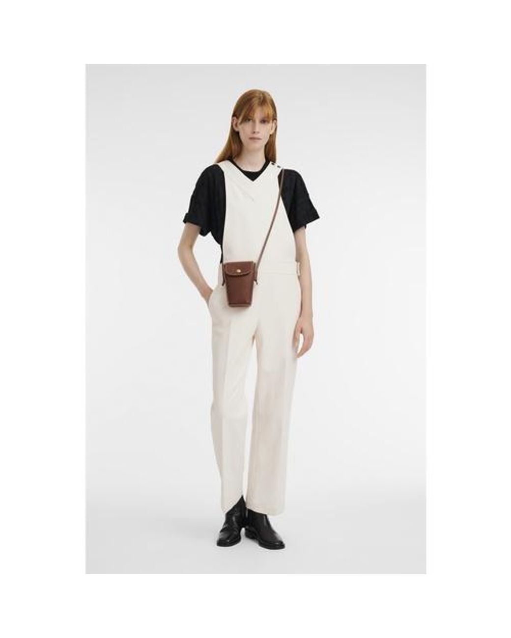 Longchamp Brown Compact Flap Shoulder Bag