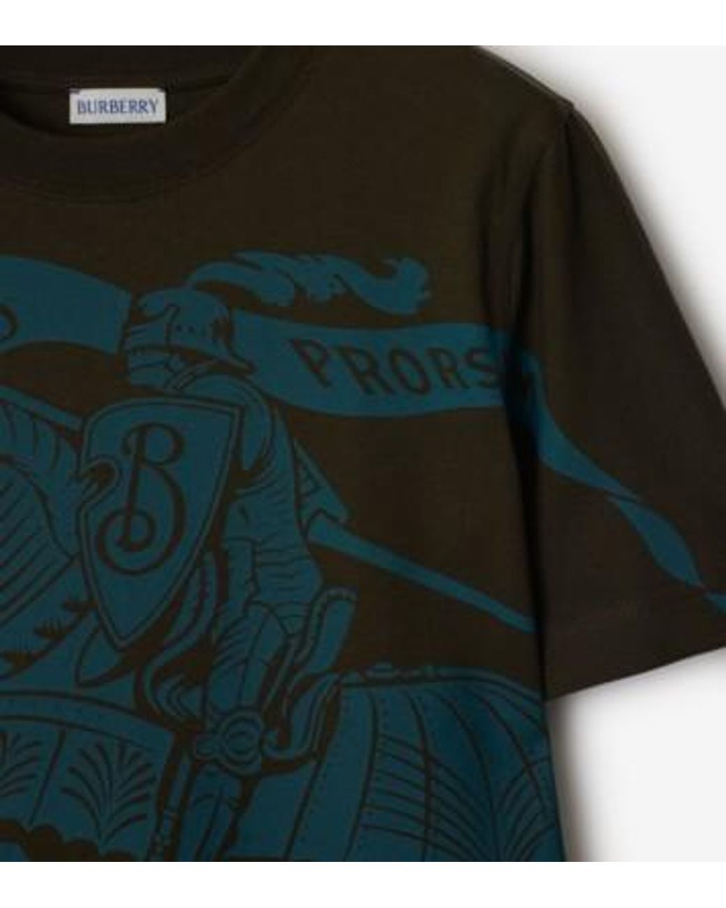 Burberry Black Ekd-Motif Crewneck T-Shirt