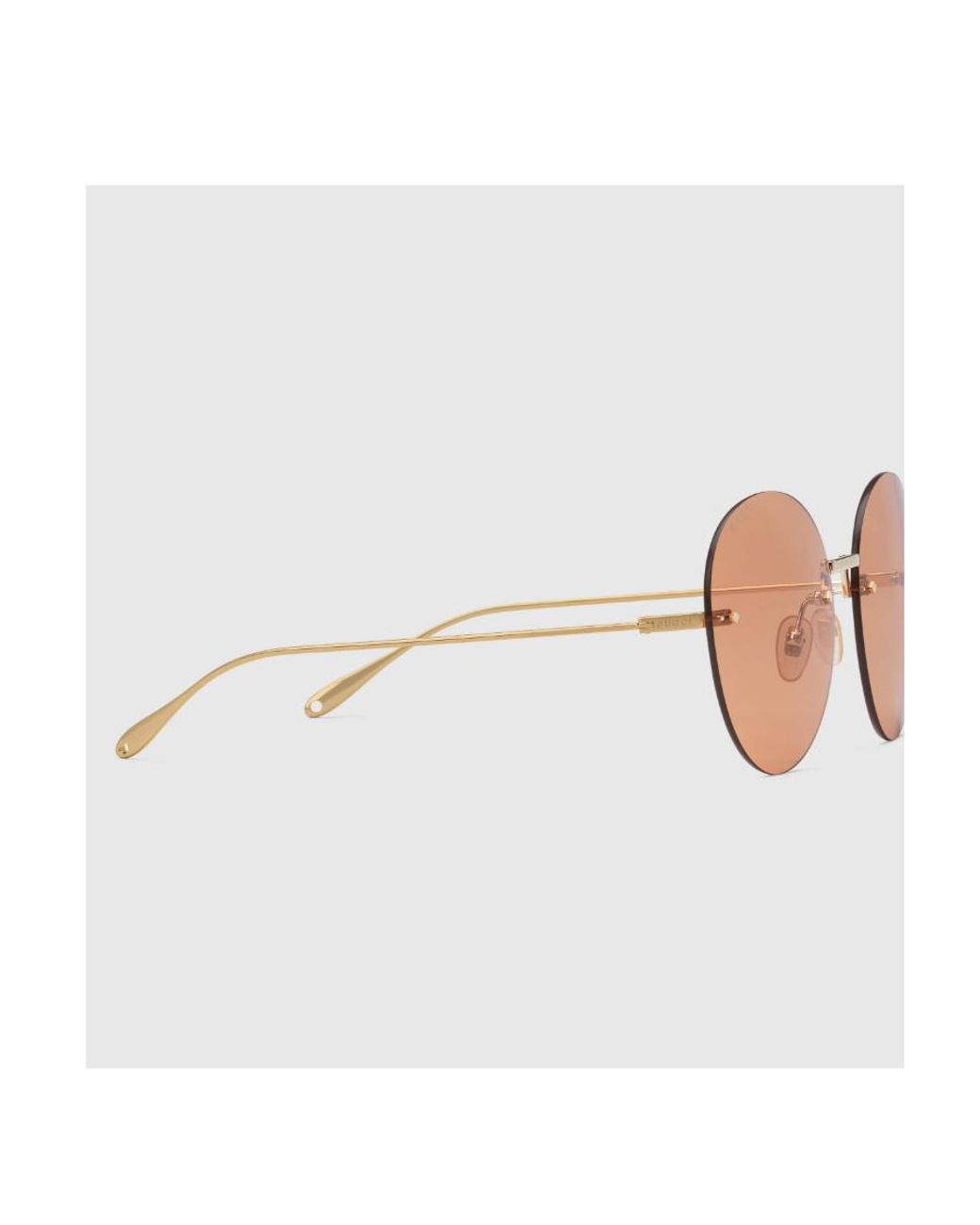 Gucci Pink Eyewear Round Frame Logo Pendant Sunglasses