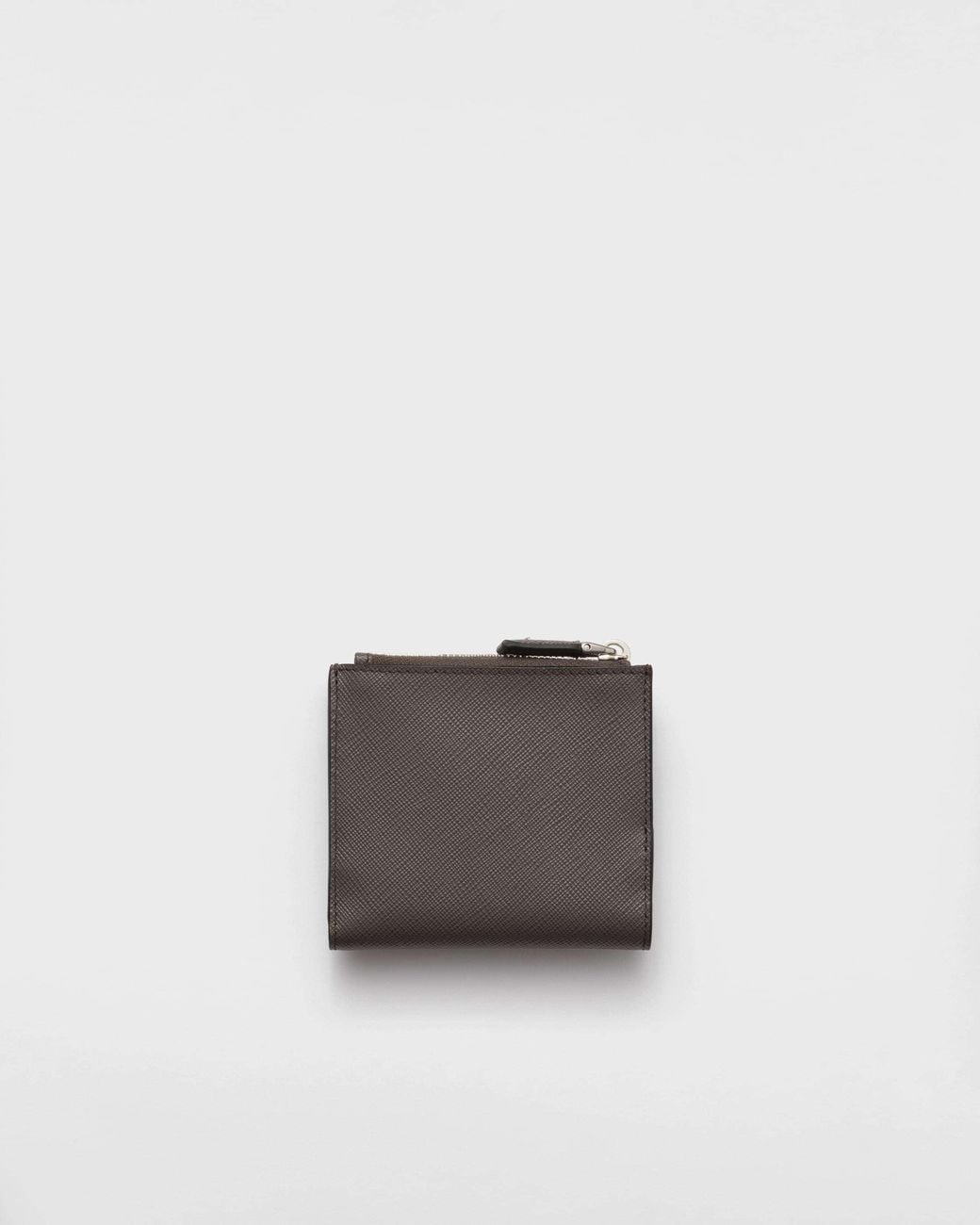 Prada Gray Saffiano Leather Card Holder for men