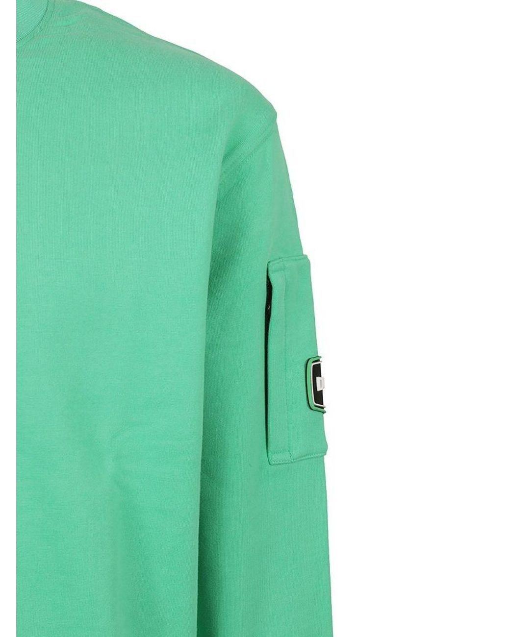 Duvetica Green Logo-Patch Cotton Sweatshirt for men