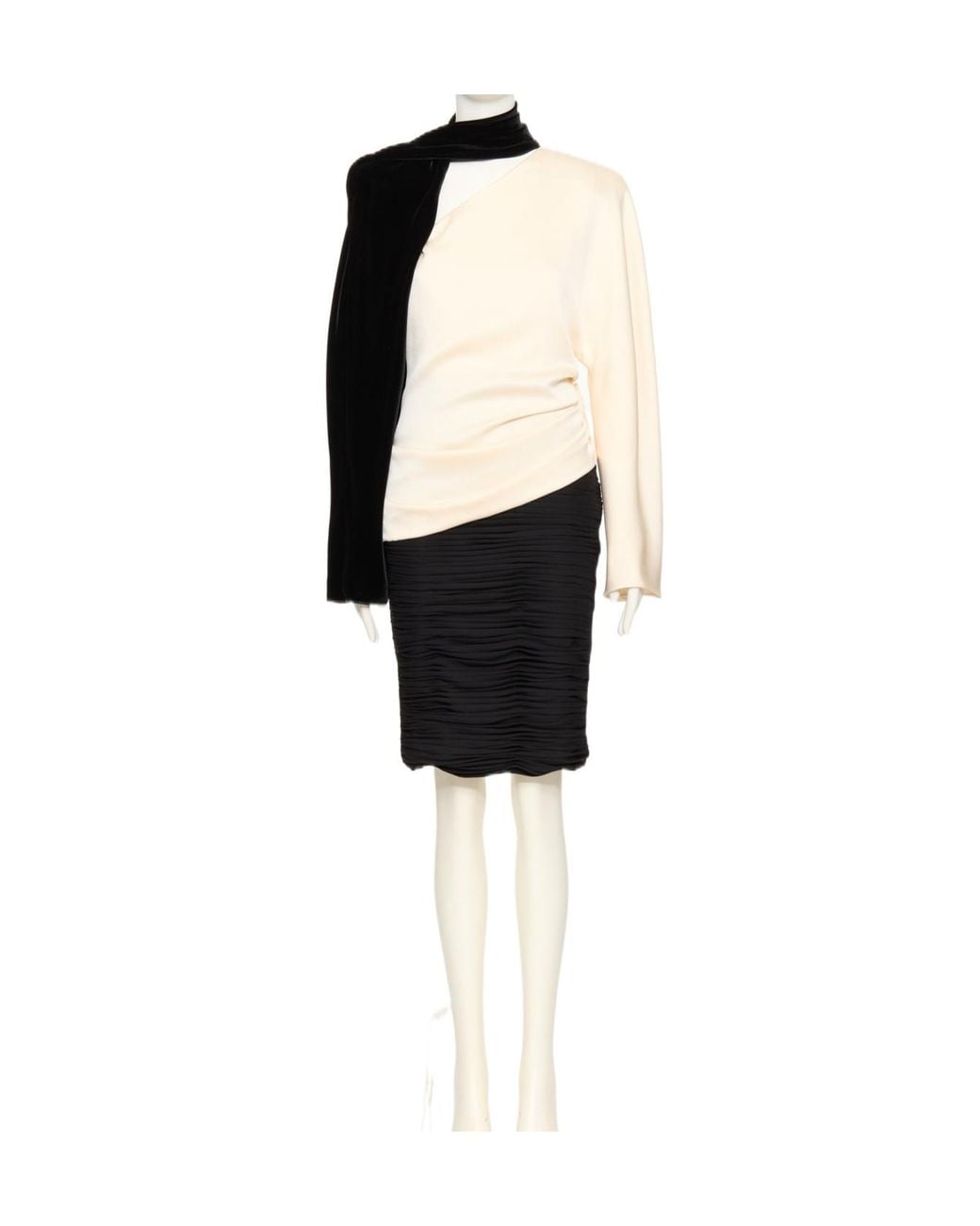 Valentino Black Pleated Dress