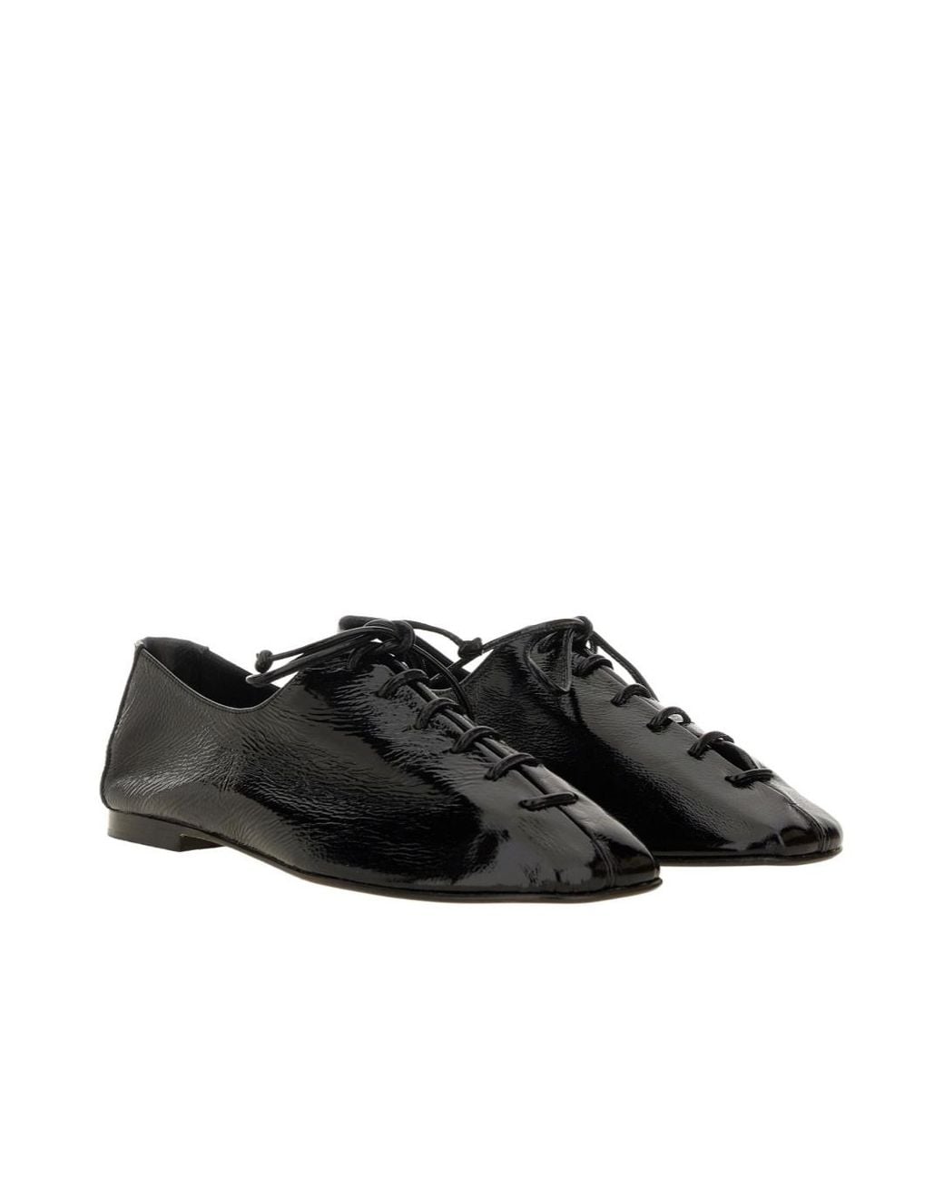 Hereu Black Plegada Lace-Up Shoes
