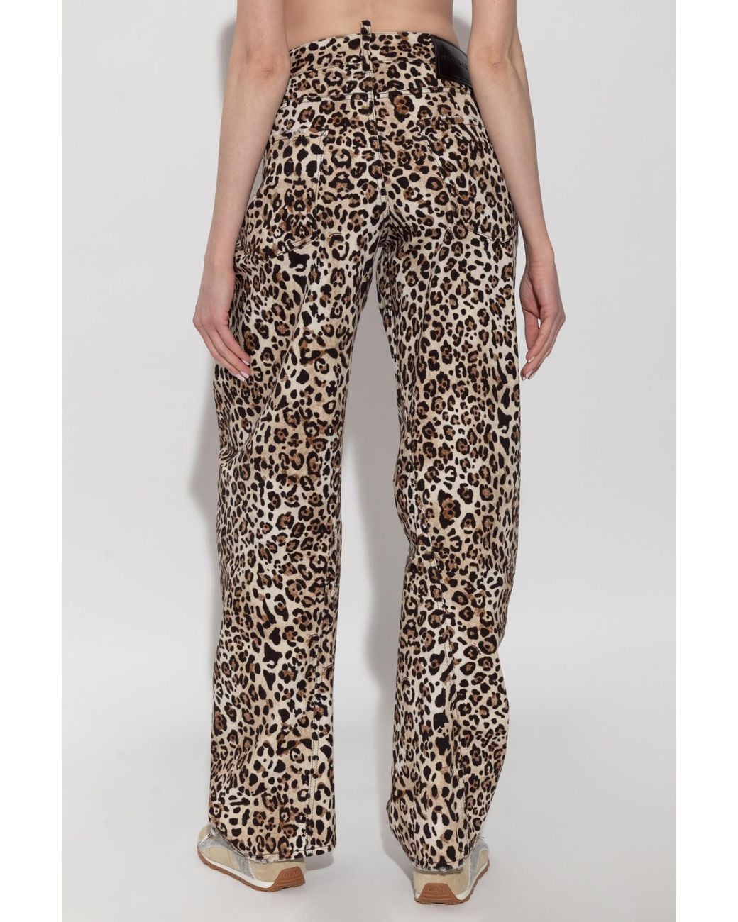 DSquared² Multicolor Allover Animal-Pattern Pants