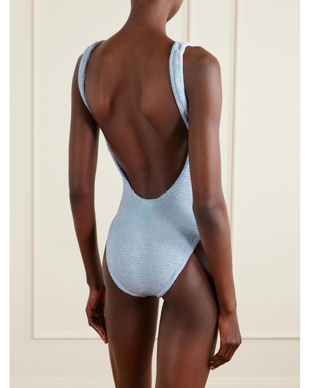 Hunza G Blue Original Crinkle Swimsuit