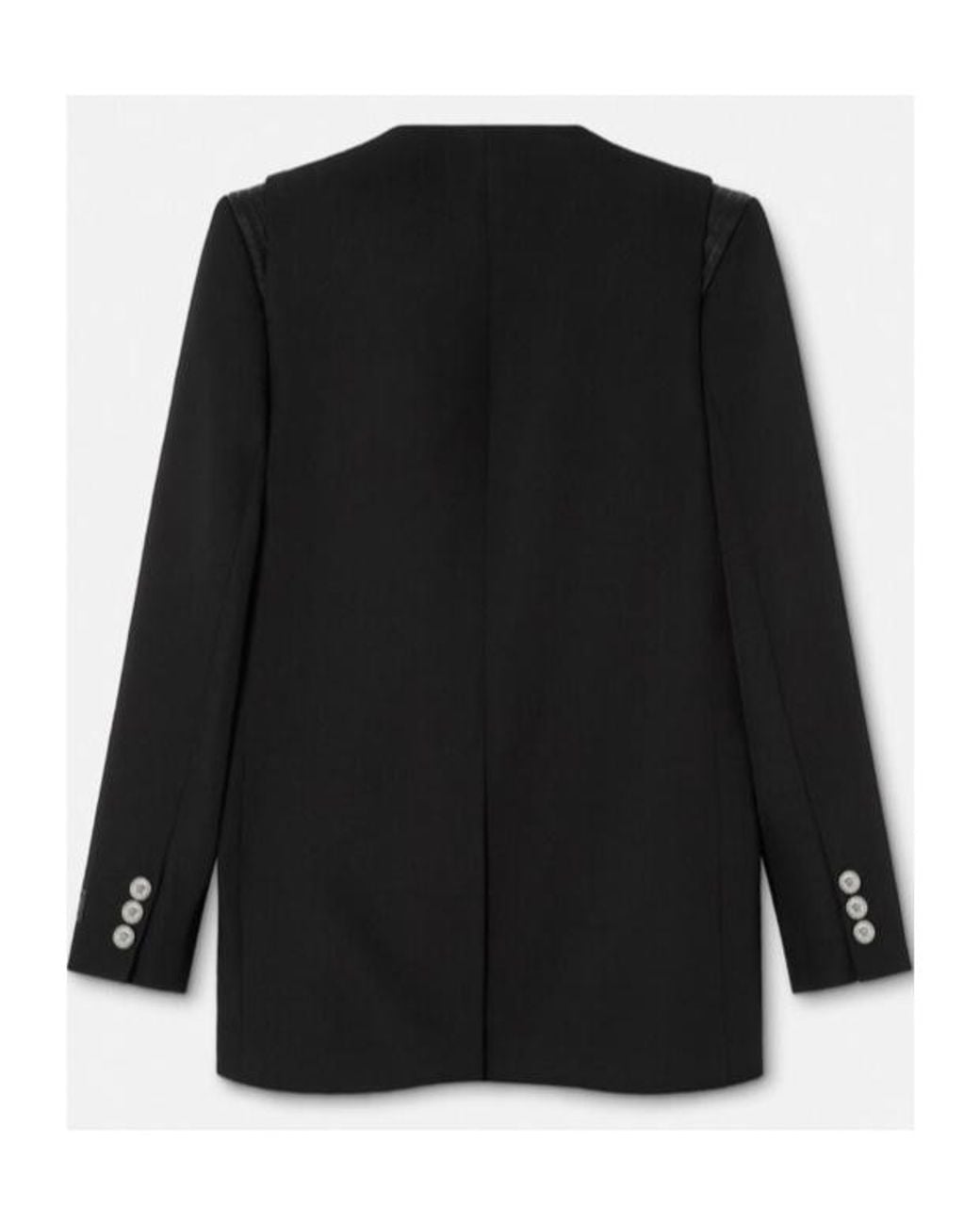 Versace Black Single-Breasted Tailored Blazer