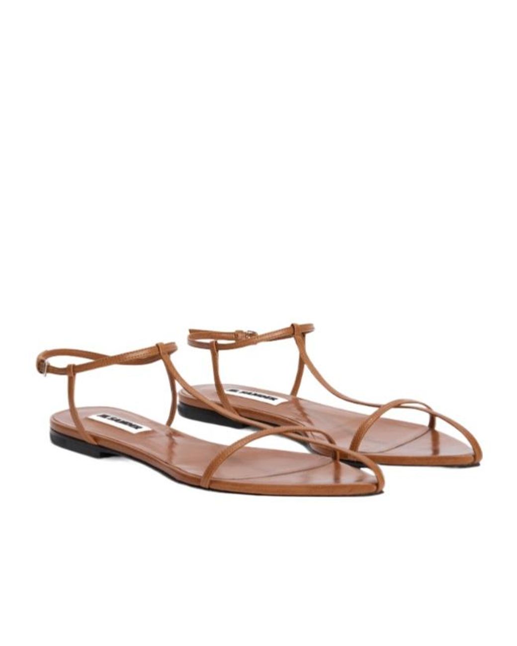 Jil Sander White Cage Flat Sandals