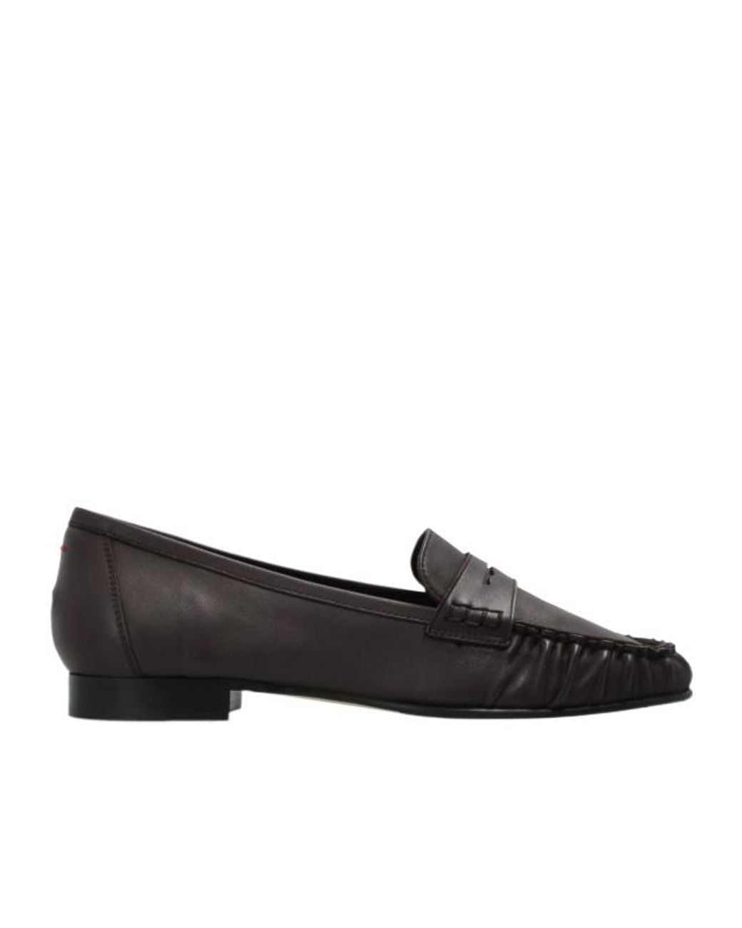 Aeyde Black Aldous Ruched Loafers