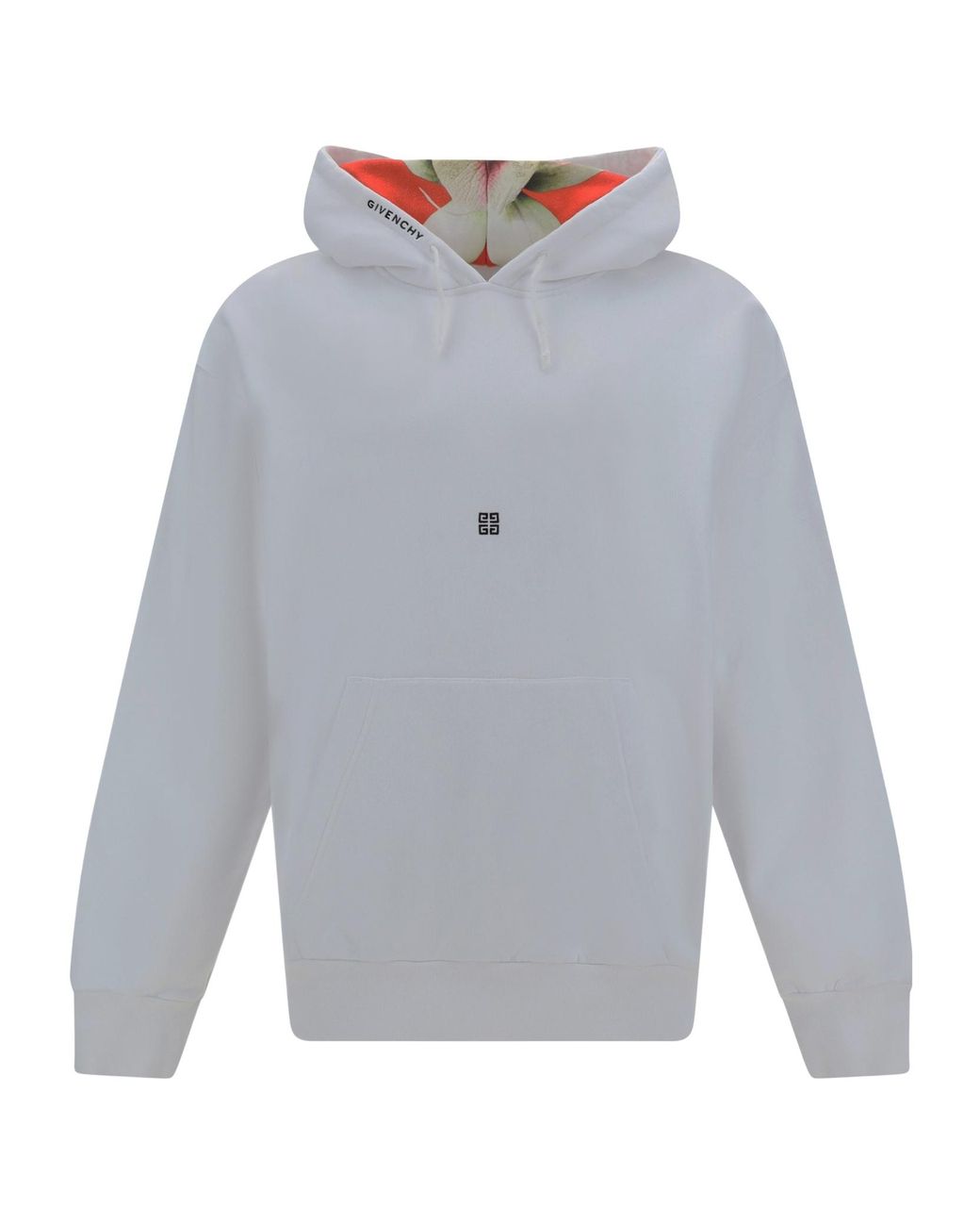 Givenchy Gray 4G Embroidered Drawstring Hoodie for men