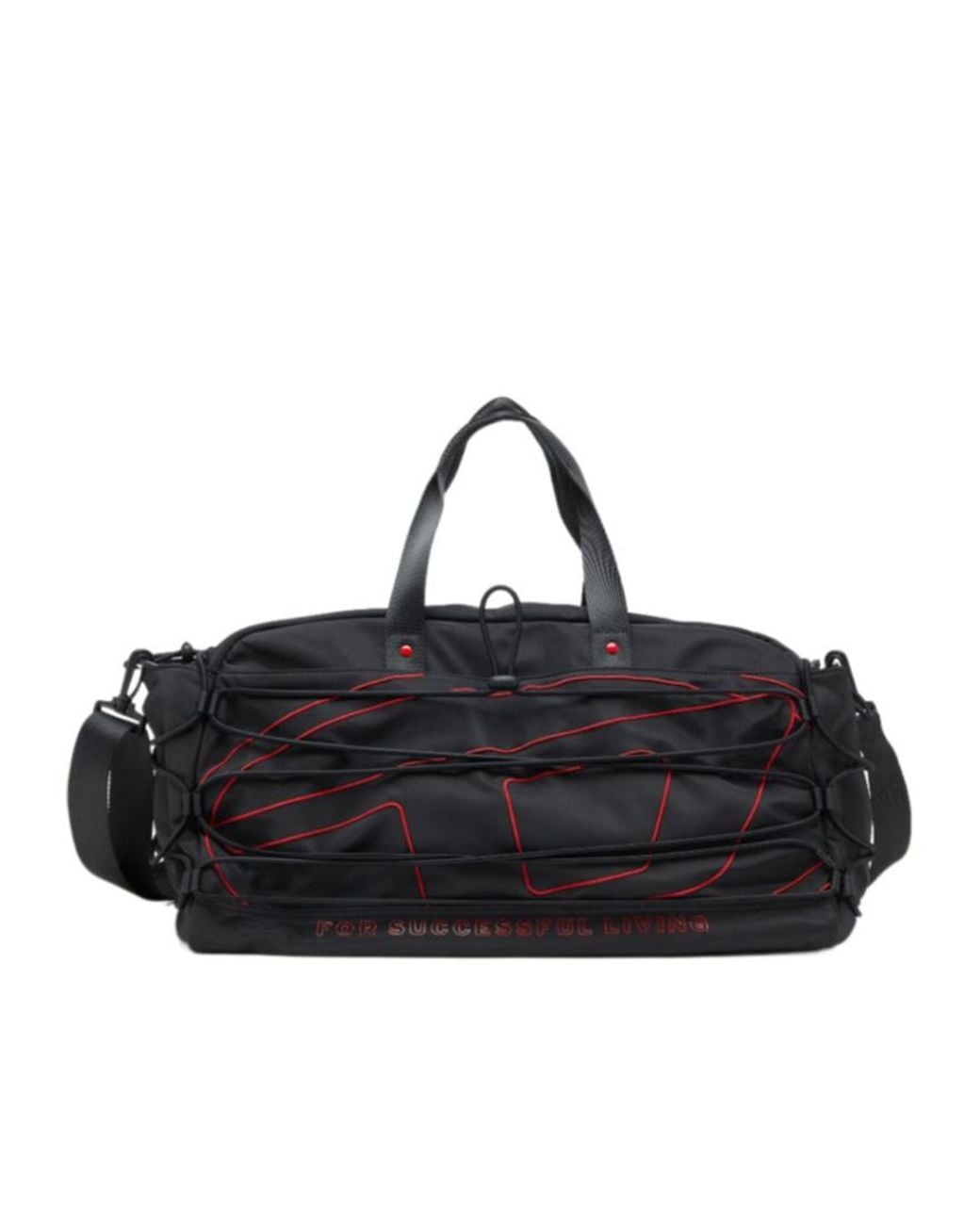 DIESEL Black Tech-D Drawstring-Detail Duffle Bag for men