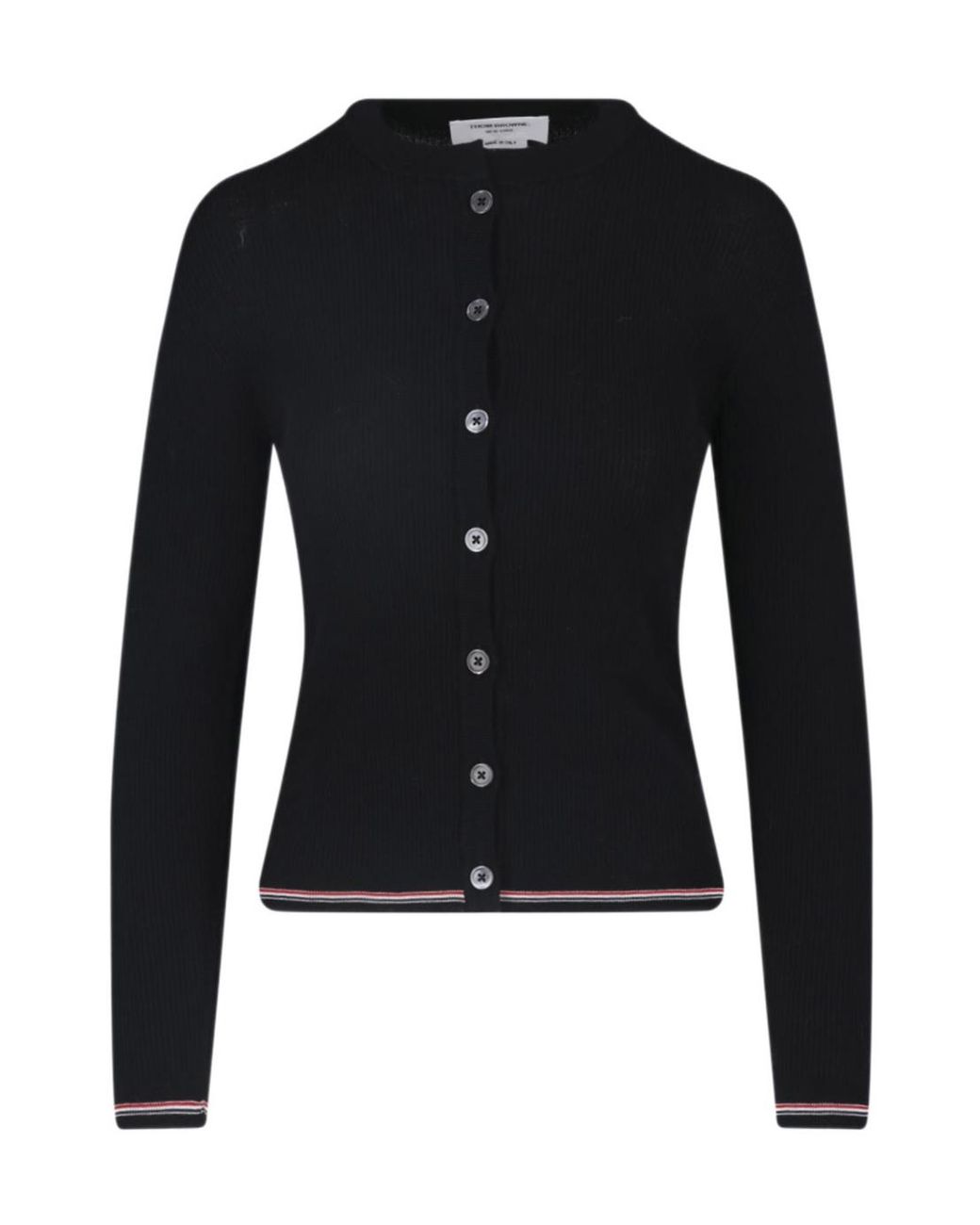 Thom Browne Black Rib Stitch Cardigan
