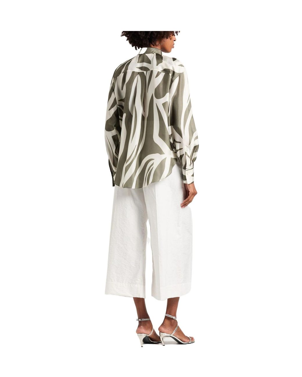 Brunello Cucinelli White Silk Shirts Blouses