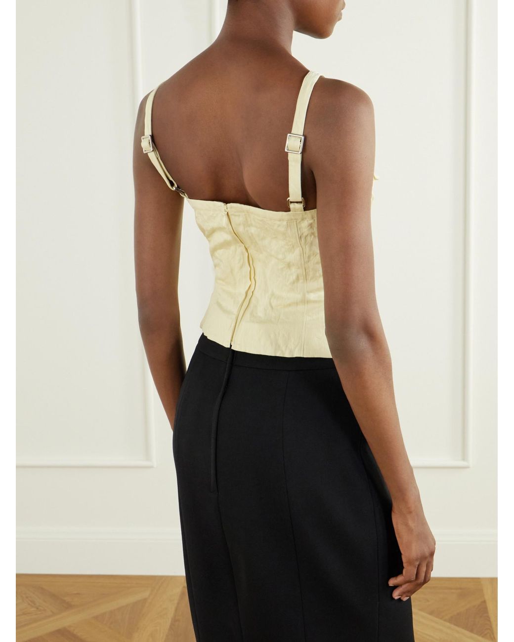 ShuShu/Tong Natural Ruffled Sleeveless Top