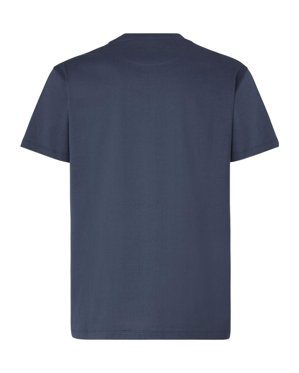 Fendi Blue Crest Embroidered Crewneck T-Shirt for men