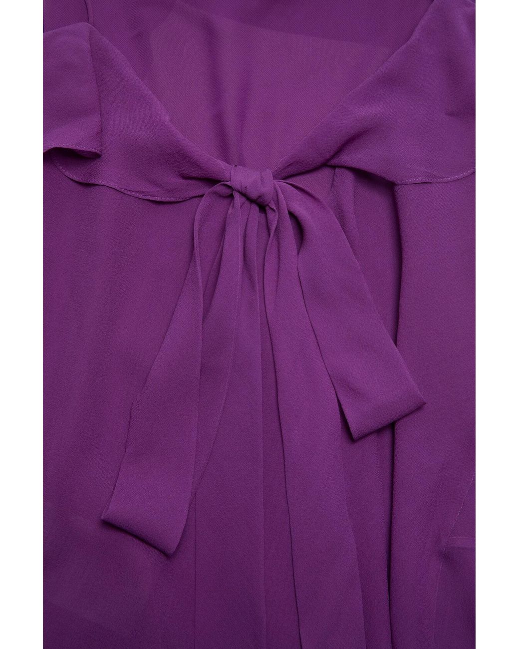 Acne Purple Silk Dress