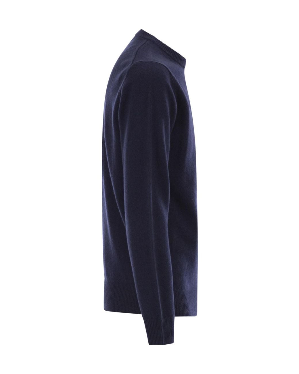 Mc2 Saint Barth Blue Ribbed Crewneck Knitwear for men