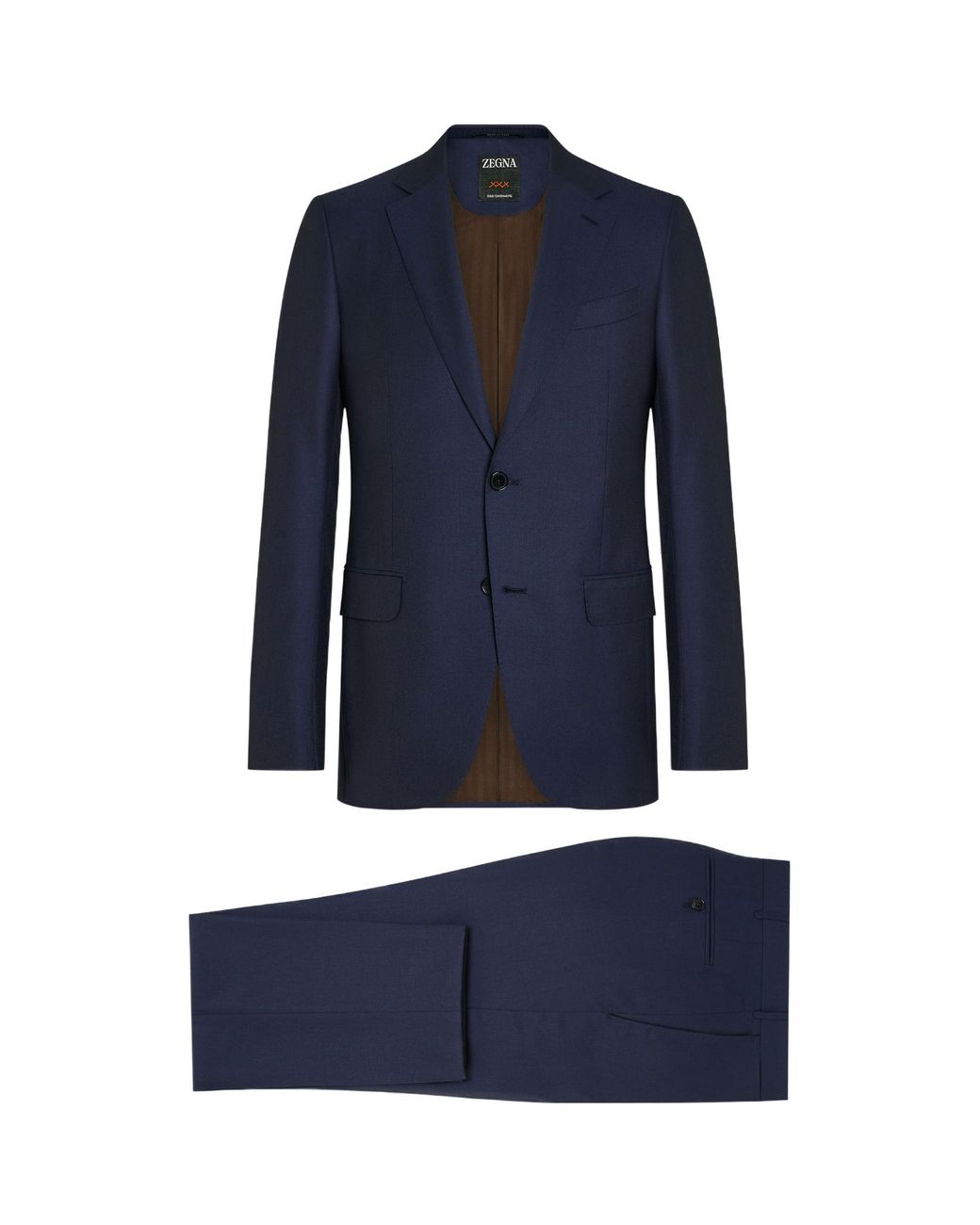 Zegna Blue Single-Breasted Tailored Suit for men