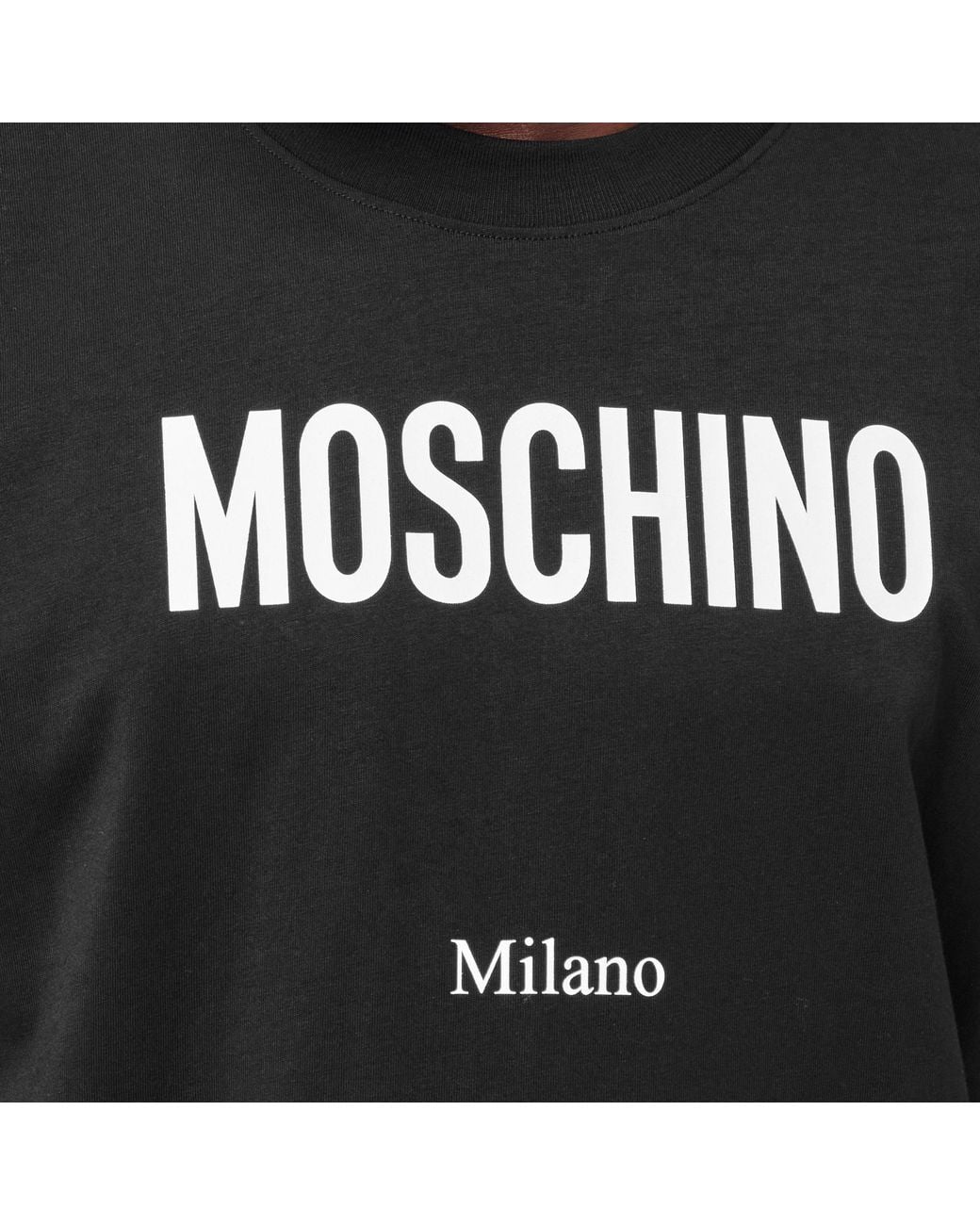 Moschino Black Crewneck Shortsleeve Tee for men