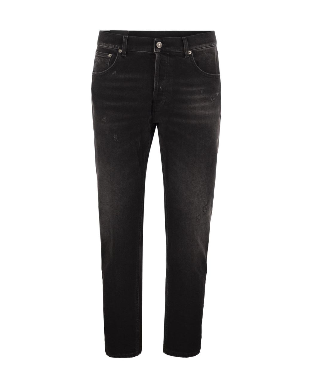 Dondup Black Dian Slim Carrot Jeans for men