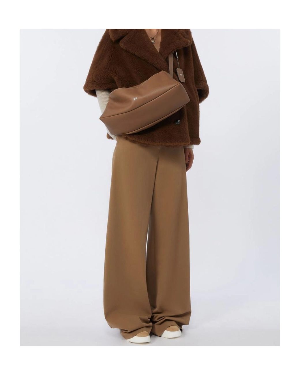 Max Mara Brown Medium Leather Shoulder Bag