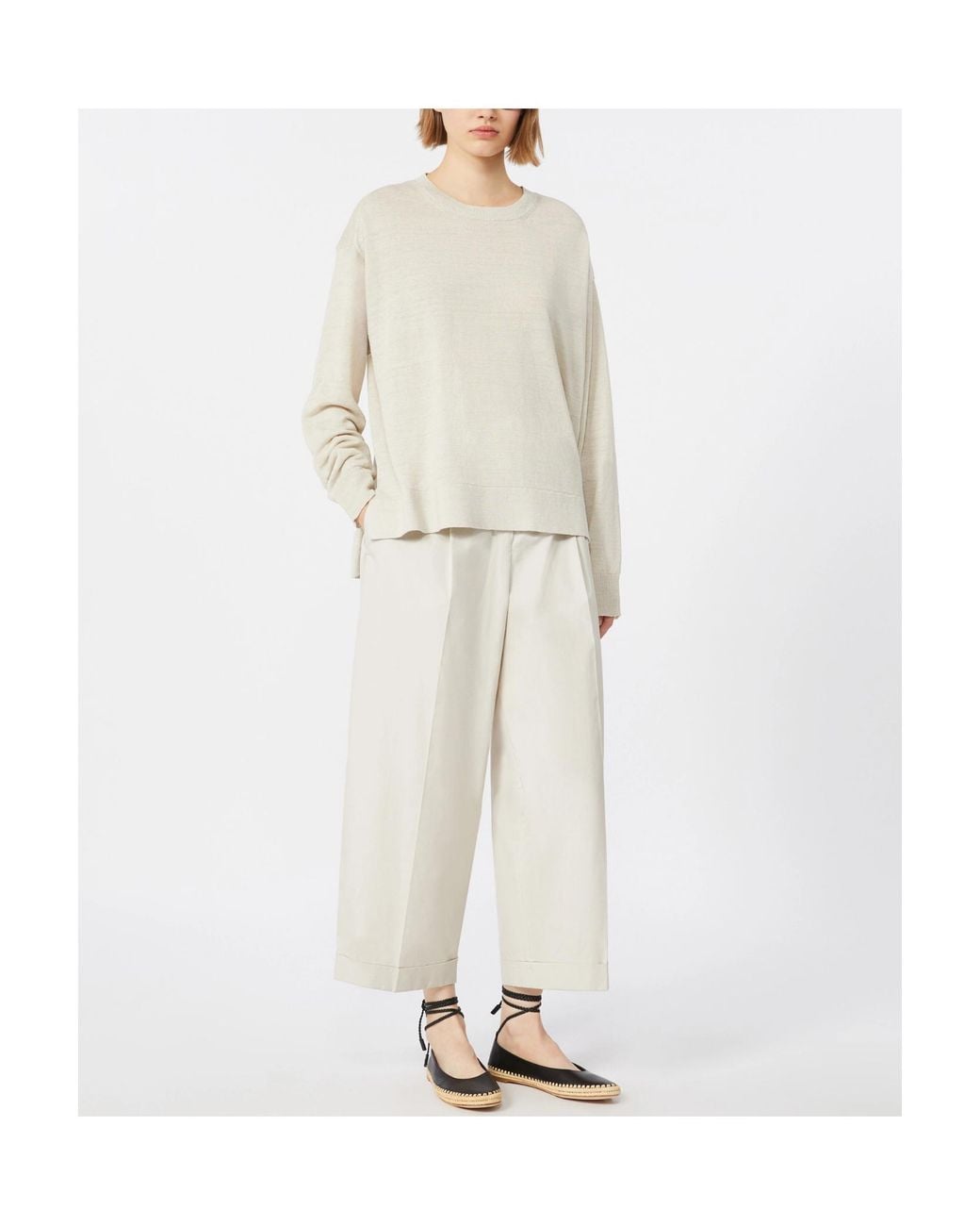 Max Mara White 'S Smmdanza Wide-Leg Trousers