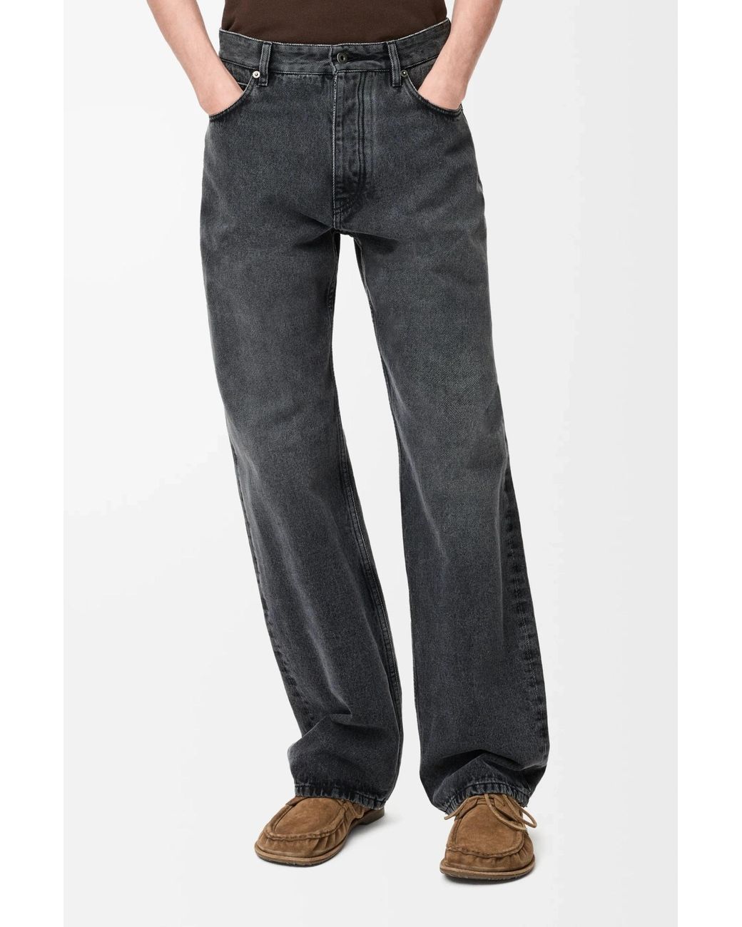Loewe Gray Straight-Leg Jeans for men