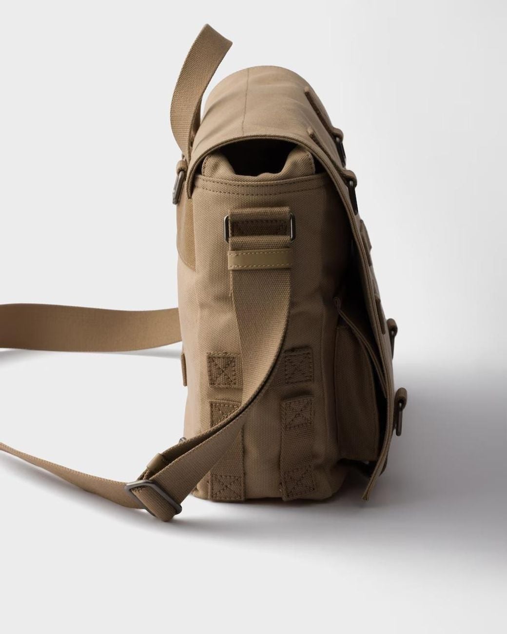 Prada Brown Canvas Shoulder Bag for men