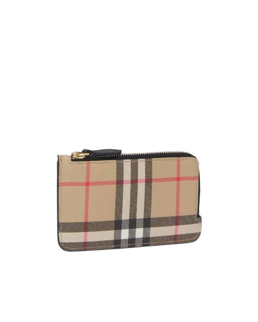 Burberry White Vintage Check Compact Wallet