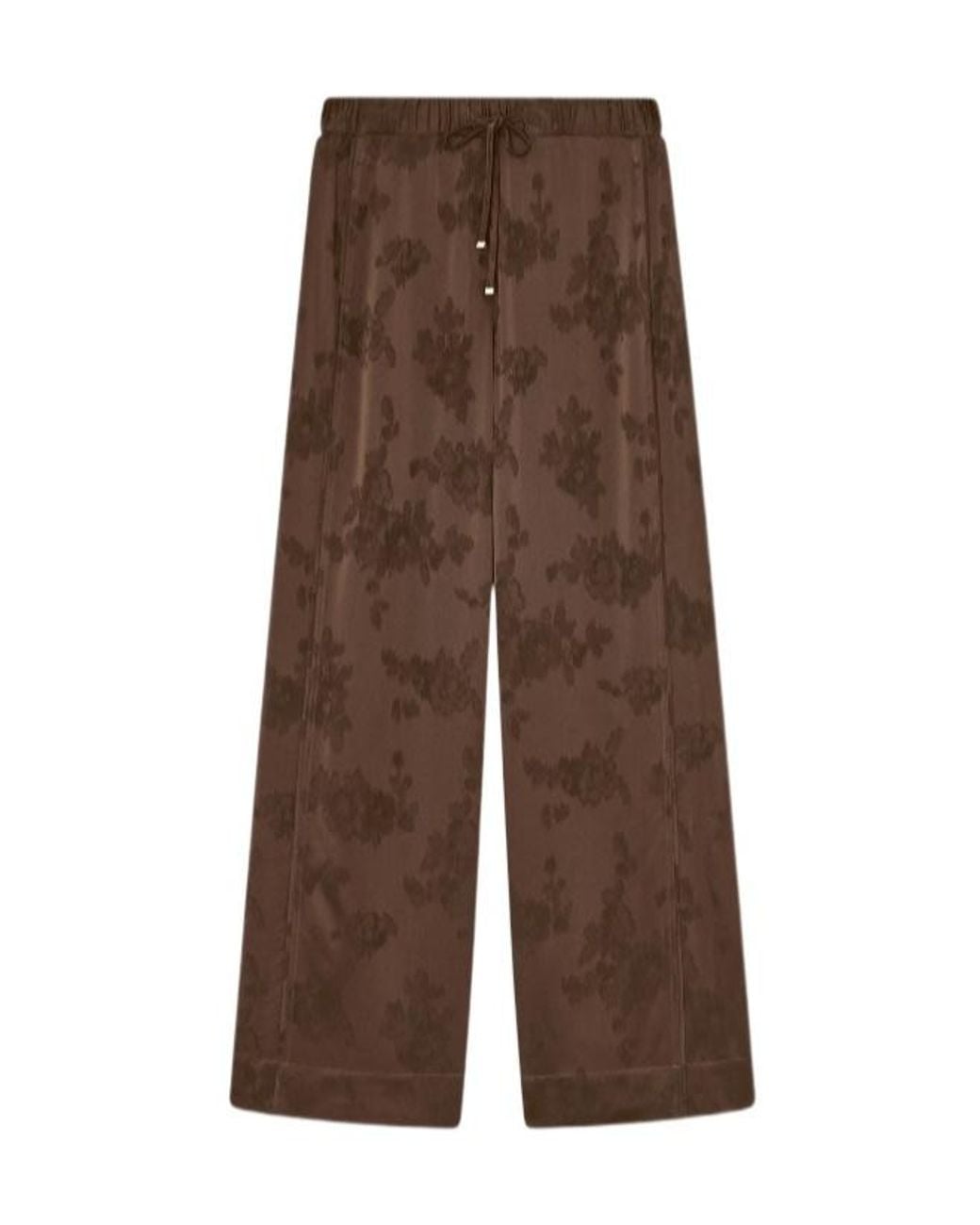 Ganni Brown Satin Trousers