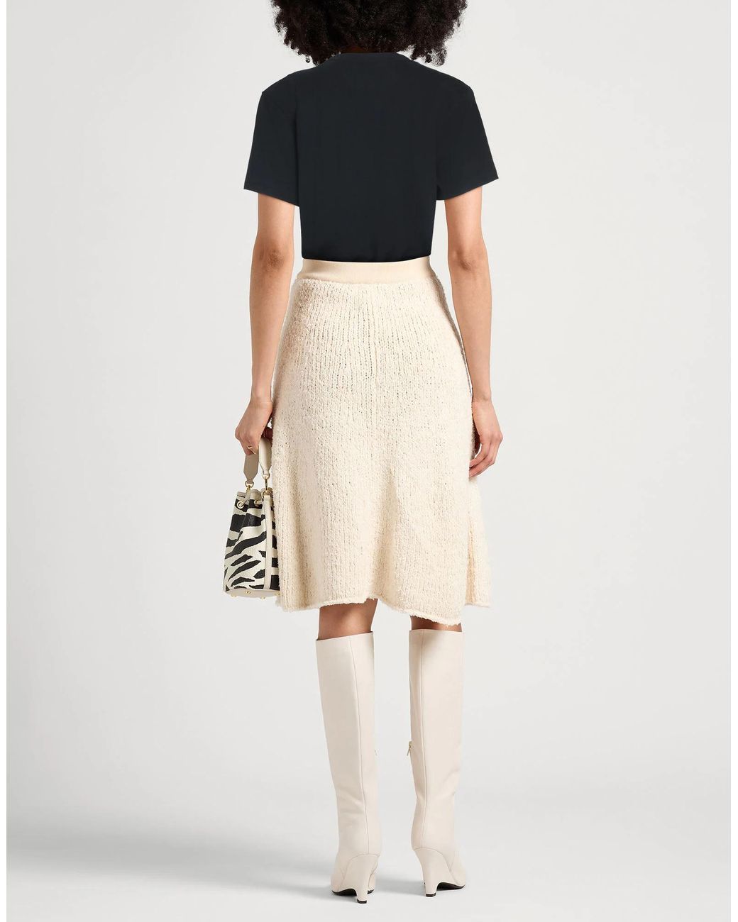 Isabel Marant Black Crew Neck Cotton T-Shirt With Debossed Logo