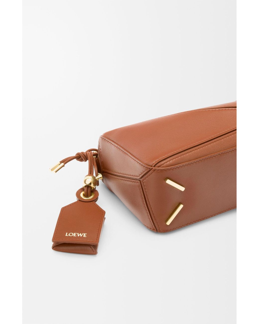 Loewe White Mini Featherlight Puzzle Bag