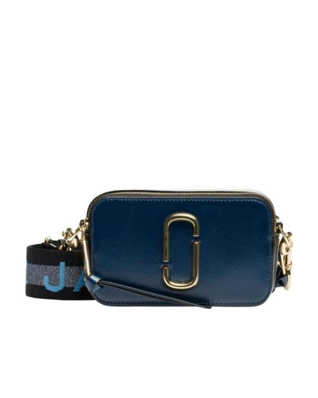 Marc Jacobs Blue The Logo Strap Snapshot Crossbody Bag