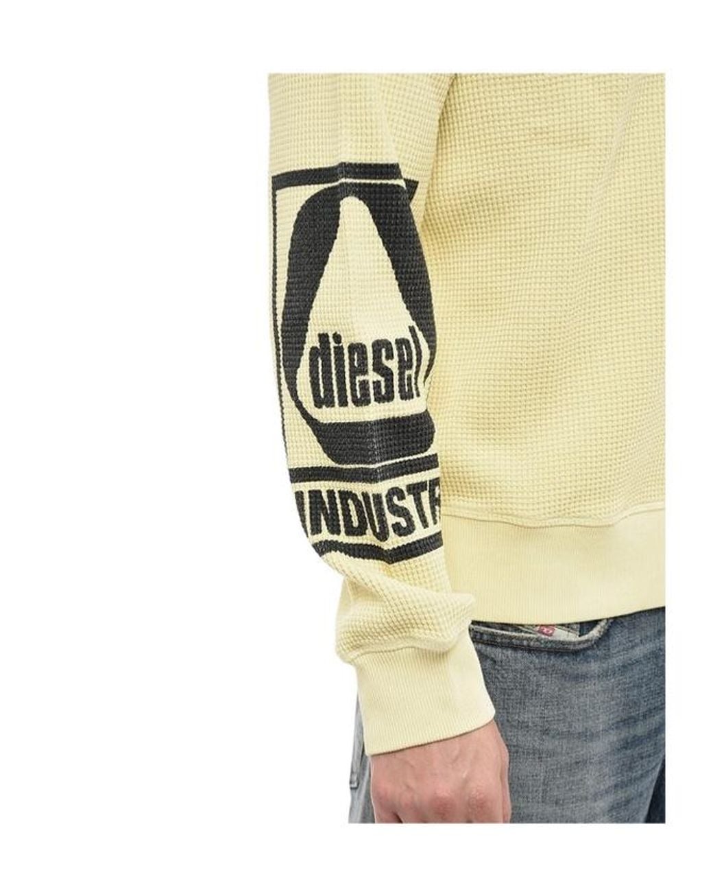 DIESEL Multicolor Logo Print Chunky-Knit Jumper for men