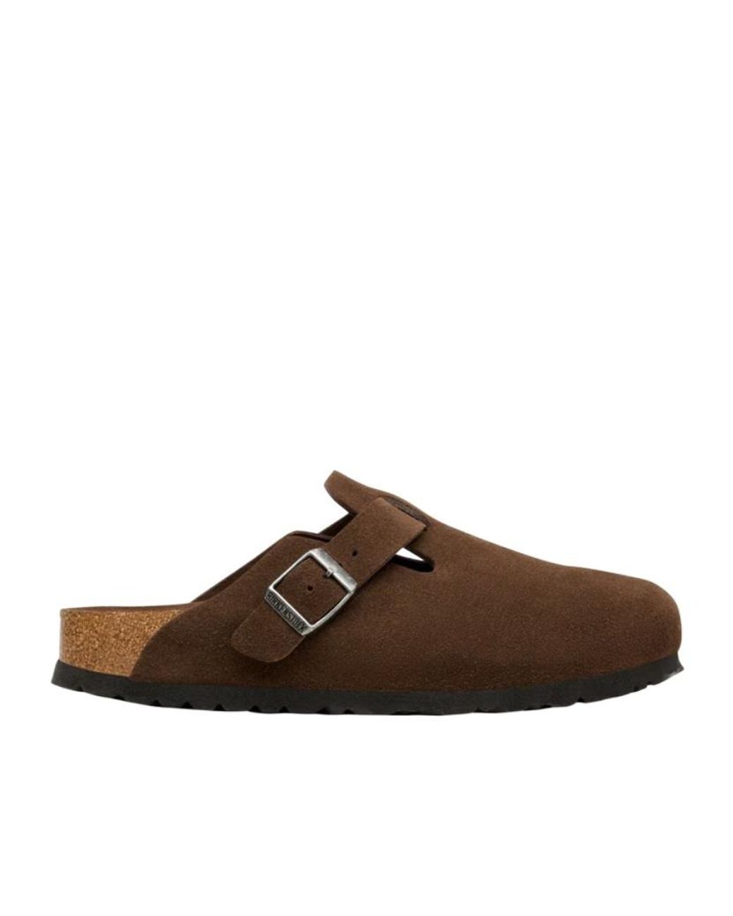 Birkenstock Brown Boston Buckled Mules for men