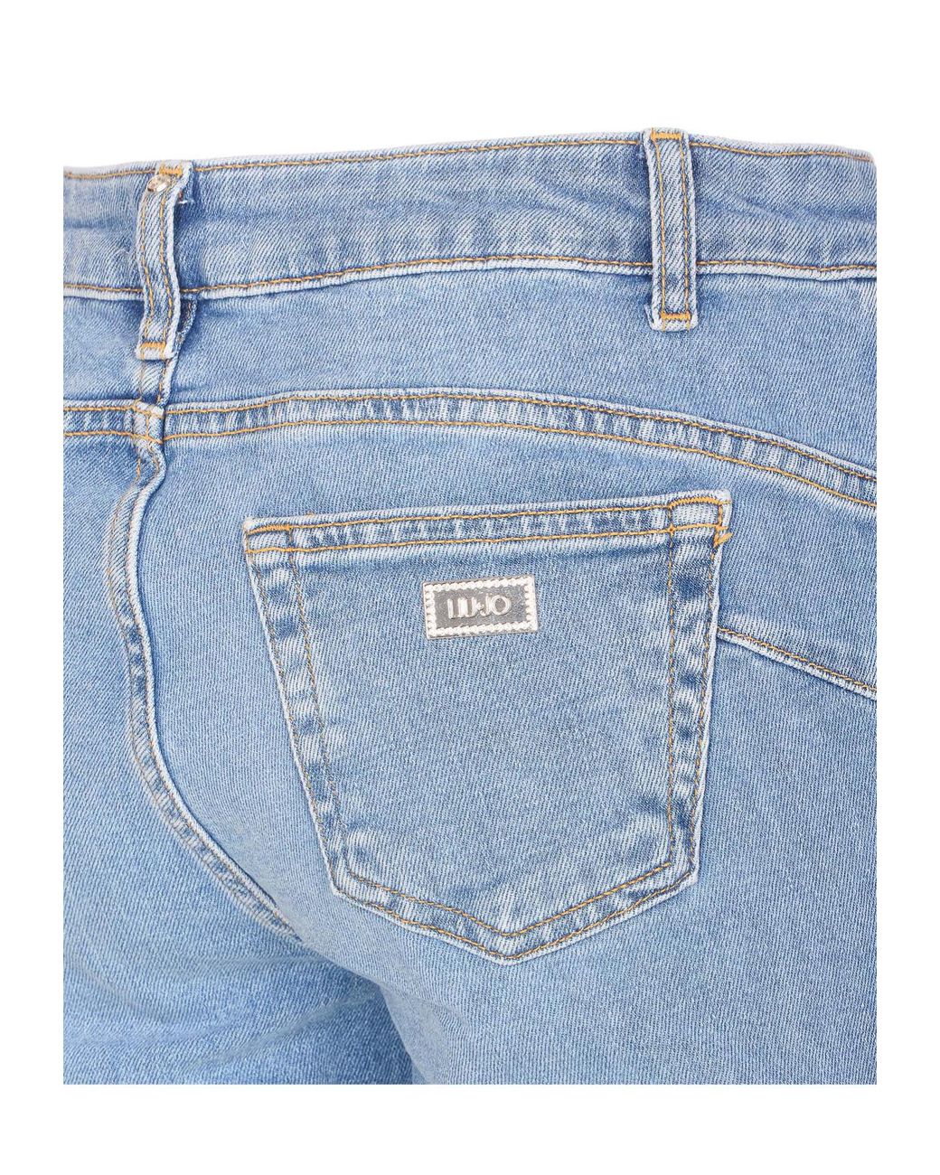 Liu Jo Blue Logo Patch Flared Jeans