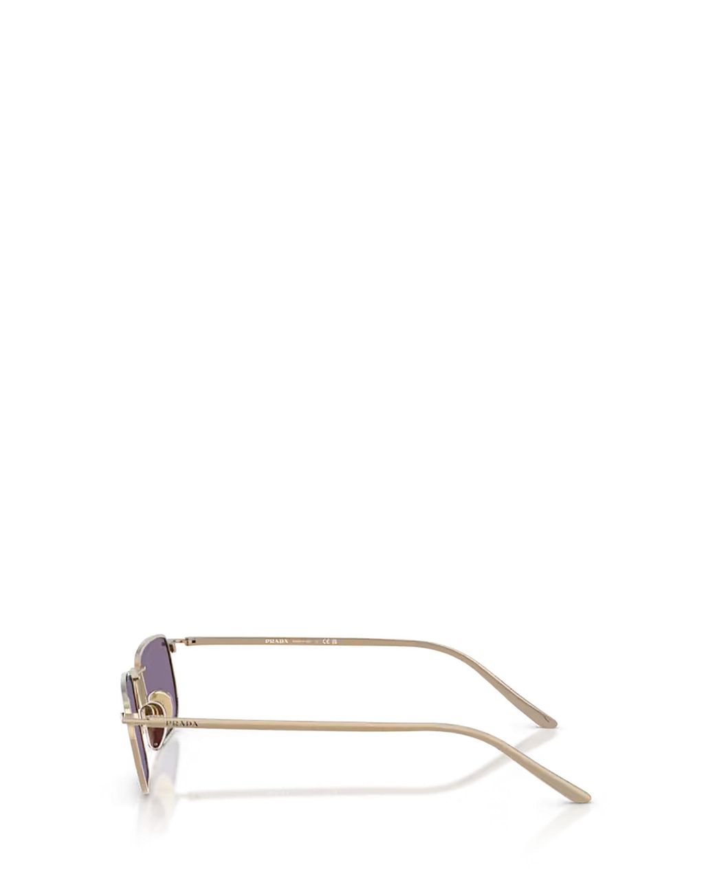 Prada Purple Eyewear Rectangular Frame Sunglasses for men