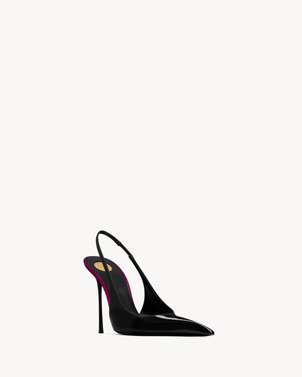 Saint Laurent Black Amalia Slingback Pump