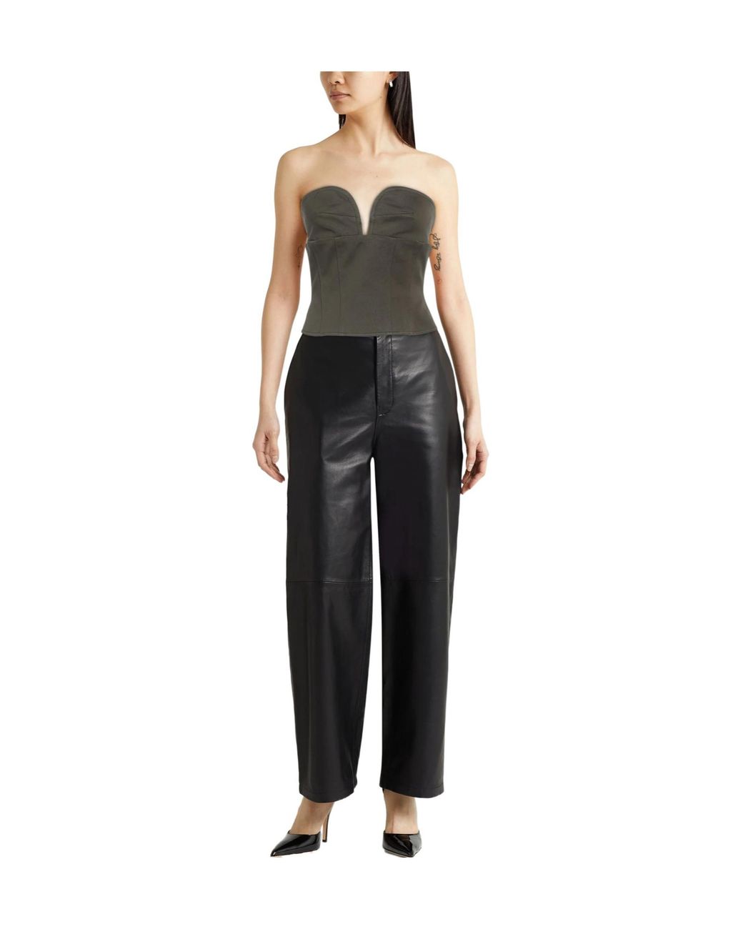 Max Mara Green Waist-Fitted Top