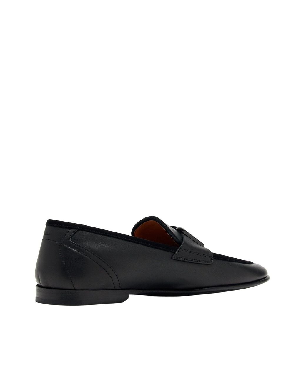 Dolce & Gabbana Black Erice Dg Logo Plaque Loafers for men